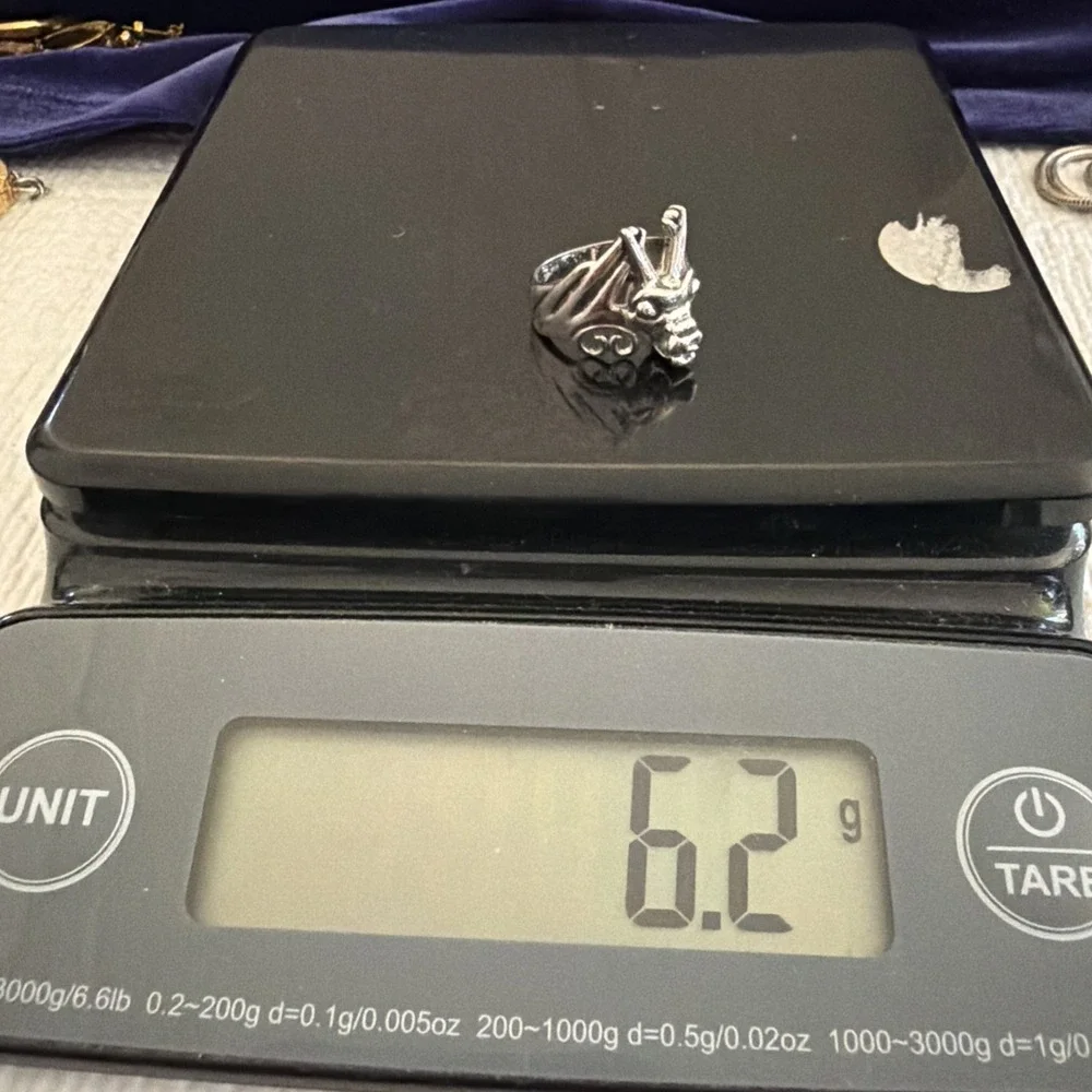 Solid EDCO Dragon Silver Tone Sz 6.5 Ring